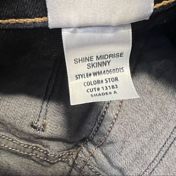 Hudson Shine Midrise Skinny Dark Denim Jeans 25 - Picture 6 of 10